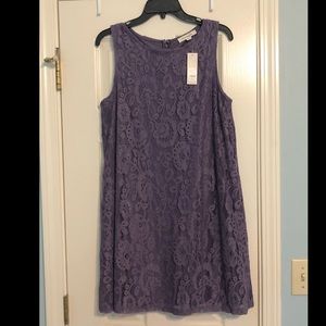 Lavender lace shift dress